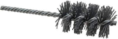 Weiler - 1-1/2" Diam Helical Nylon Tube Brush - Single Spiral, 0.04" Filament Diam, 2-1/2" Brush Length, 5-1/2" OAL, 1/4" Diam Shank - Exact Industrial Supply