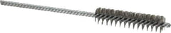 Weiler - 3/8" Diam Helical Steel Tube Brush - Double Spiral, 0.003" Filament Diam, 2" Brush Length, 4" OAL, 1/8" Diam Shank - Exact Industrial Supply