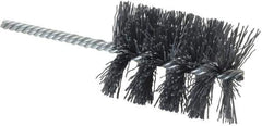 Weiler - 2" Diam Helical Nylon Tube Brush - Single Spiral, 0.022" Filament Diam, 2-1/2" Brush Length, 5-1/2" OAL, 1/4" Diam Shank - Exact Industrial Supply