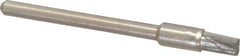 Weiler - 3/16" Brush Diam, Crimped, End Brush - 1/8" Diam Shank, 37,000 Max RPM - Exact Industrial Supply