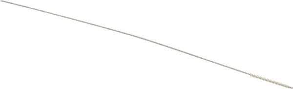 Weiler - 0.05" Diam Helical Nylon Tube Brush - 0.012" Filament Diam, 1/2" Brush Length, 4" OAL, 0.022" Diam Shank - Exact Industrial Supply