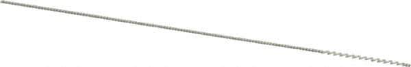 Weiler - 0.075" Diam Helical Nylon Tube Brush - 0.012" Filament Diam, 3/4" Brush Length, 4" OAL, 0.033" Diam Shank - Exact Industrial Supply