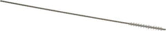 Weiler - 0.09" Diam Helical Nylon Tube Brush - 0.012" Filament Diam, 3/4" Brush Length, 4" OAL, 0.041" Diam Shank - Exact Industrial Supply