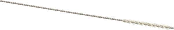 Weiler - 0.105" Diam Helical Nylon Tube Brush - 0.012" Filament Diam, 1" Brush Length, 4" OAL, 0.041" Diam Shank - Exact Industrial Supply