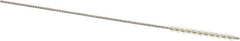 Weiler - 0.105" Diam Helical Nylon Tube Brush - 0.012" Filament Diam, 1" Brush Length, 4" OAL, 0.041" Diam Shank - Exact Industrial Supply