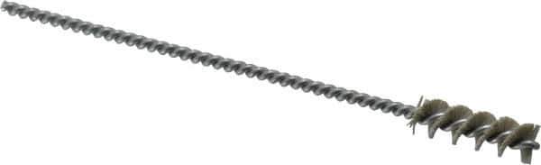 Weiler - 0.325" Diam Helical Nylon Tube Brush - 0.012" Filament Diam, 1" Brush Length, 5" OAL, 0.115" Diam Shank - Exact Industrial Supply