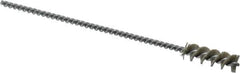 Weiler - 0.325" Diam Helical Nylon Tube Brush - 0.012" Filament Diam, 1" Brush Length, 5" OAL, 0.115" Diam Shank - Exact Industrial Supply