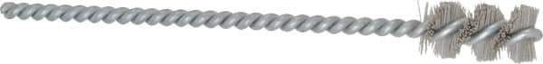 Weiler - 0.515" Diam Helical Nylon Tube Brush - 0.012" Filament Diam, 1" Brush Length, 5" OAL, 0.194" Diam Shank - Exact Industrial Supply