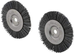 Weiler - 4" OD, 1/2" Arbor Hole, Nylon Wheel Brush - 1/2" Face Width, 7/8" Trim Length, 0.035" Filament Diam, 6,000 RPM - Exact Industrial Supply