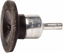 Weiler - 1-3/4" Brush Diam, Encapsulated, Crimped, Flared End Brush - 1/4" Diam Shank, 25,000 Max RPM - Exact Industrial Supply