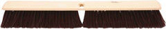 Weiler - 24" Heavy Duty Polypropylene Push Broom - 3" Bristle Length, Foam Block, Threaded Handle Connection, Handle Sold Separately - Exact Industrial Supply