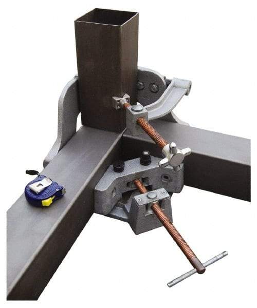 Strong Hand Tools - Fixed Angle, 3 Axes, 5.32" Long, 2-1/4" Jaw Height, 4-3/4" Max Capacity, Steel Angle & Corner Clamp - 90° Clamping Angle - Exact Industrial Supply