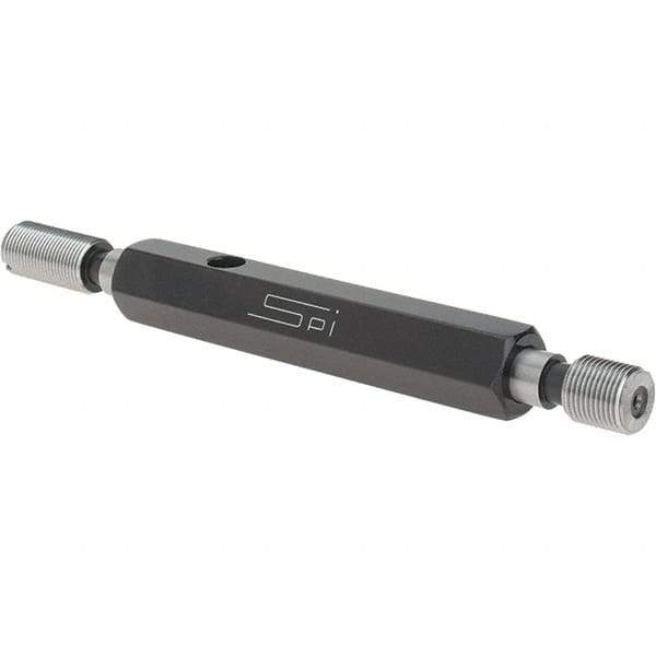 SPI - 3/8-32, Class 2B, Double End Plug Thread Go/No Go Gage - Steel, Size 2 Handle Included - Exact Industrial Supply