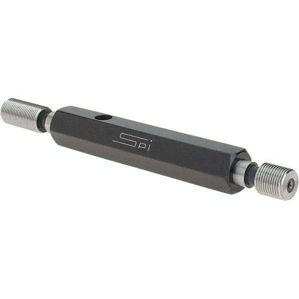 SPI - 3/8-32, Class 3B, Double End Plug Thread Go/No Go Gage - Steel, Size 2 Handle Included - Exact Industrial Supply