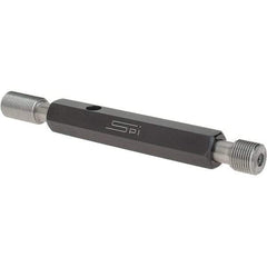 SPI - 7/16-28, Class 2B, Double End Plug Thread Go/No Go Gage - Steel, Size 2 Handle Included - Exact Industrial Supply