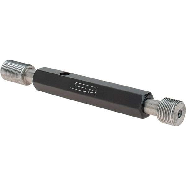 SPI - 1/2-28, Class 2B, Double End Plug Thread Go/No Go Gage - Steel, Size 2 Handle Included - Exact Industrial Supply
