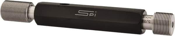 SPI - 5/8-24, Class 2B, Double End Plug Thread Go/No Go Gage - Steel, Size 3 Handle Included - Exact Industrial Supply