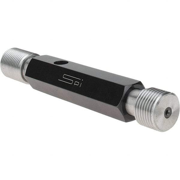 SPI - 7/8-14, Class 3B, Double End Plug Thread Go/No Go Gage - Steel, Size 4 Handle Included - Exact Industrial Supply