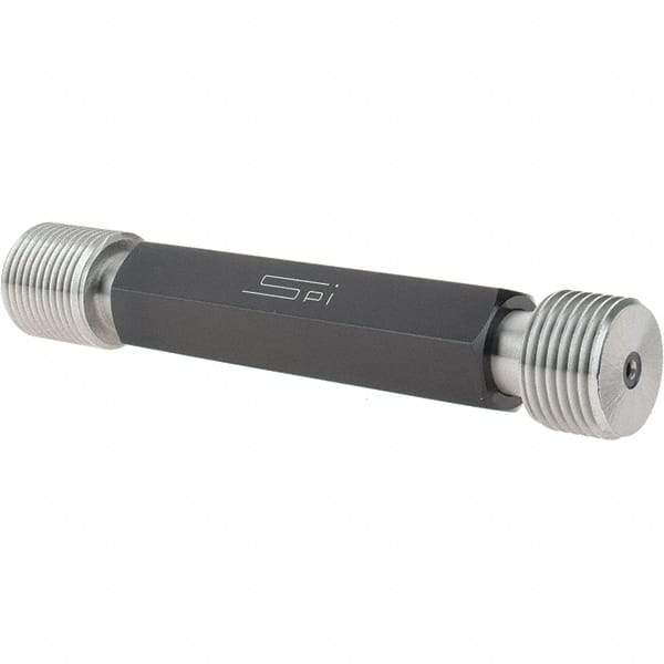 SPI - 1-12, Class 3B, Double End Plug Thread Go/No Go Gage - Steel, Size 4 Handle Included - Exact Industrial Supply