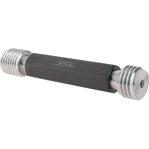 SPI - 1-8, Class 2B, Double End Plug Thread Go/No Go Gage - Steel, Size 4 Handle Included - Exact Industrial Supply