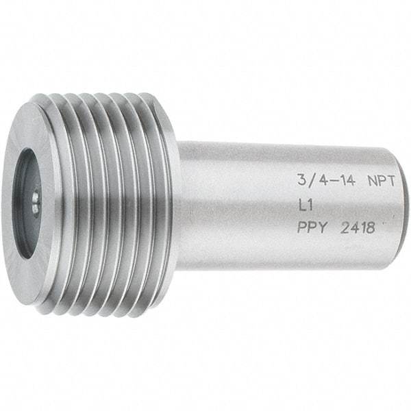 SPI - 3/4-14 Single End Tapered Plug Pipe Thread Gage - Handle Size 4, Handle Not Included, NPT-L1 Tolerance, NIST Traceability Certification Included - Exact Industrial Supply