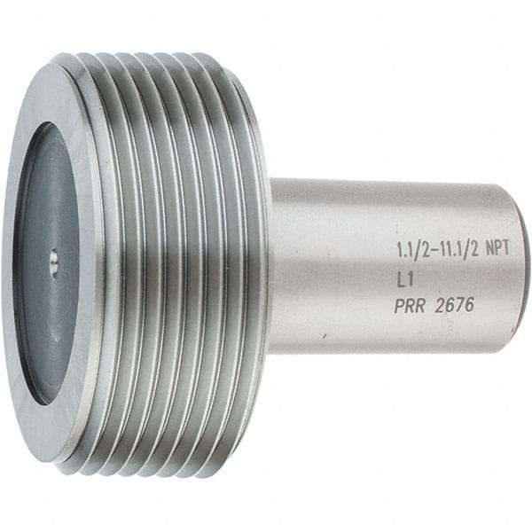 SPI - 1-1/2 - 11-1/2 Single End Tapered Plug Pipe Thread Gage - Handle Size 5, Handle Not Included, NPT-L1 Tolerance, NIST Traceability Certification Included - Exact Industrial Supply