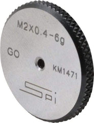 SPI - M2x0.4 Go Single Ring Thread Gage - Class 6G, Oil Hardened Nonshrinking Steel (OHNS), NPL Traceability Certification Included - Exact Industrial Supply