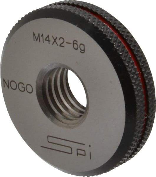 SPI - M14x2 No Go Single Ring Thread Gage - Class 6G, Oil Hardened Nonshrinking Steel (OHNS), NPL Traceability Certification Included - Exact Industrial Supply