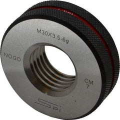 SPI - M30x3.5 No Go Single Ring Thread Gage - Class 6G, Oil Hardened Nonshrinking Steel (OHNS), NPL Traceability Certification Included - Exact Industrial Supply