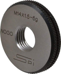 SPI - M14x1.5 No Go Single Ring Thread Gage - Class 6G, Oil Hardened Nonshrinking Steel (OHNS), NPL Traceability Certification Included - Exact Industrial Supply
