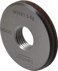 SPI - M16x1.5 No Go Single Ring Thread Gage - Class 6G, Oil Hardened Nonshrinking Steel (OHNS), NPL Traceability Certification Included - Exact Industrial Supply