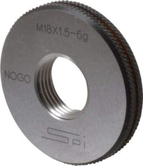 SPI - M18x1.5 No Go Single Ring Thread Gage - Class 6G, Oil Hardened Nonshrinking Steel (OHNS), NPL Traceability Certification Included - Exact Industrial Supply