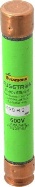 Cooper Bussmann - 300 VDC, 600 VAC, 2 Amp, Time Delay General Purpose Fuse - Fuse Holder Mount, 127mm OAL, 20 at DC, 200 (RMS) kA Rating, 13/16" Diam - Exact Industrial Supply