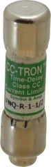 Cooper Bussmann - 300 VDC, 600 VAC, 1.5 Amp, Time Delay General Purpose Fuse - Fuse Holder Mount, 1-1/2" OAL, 200 at AC (RMS) kA Rating, 13/32" Diam - Exact Industrial Supply