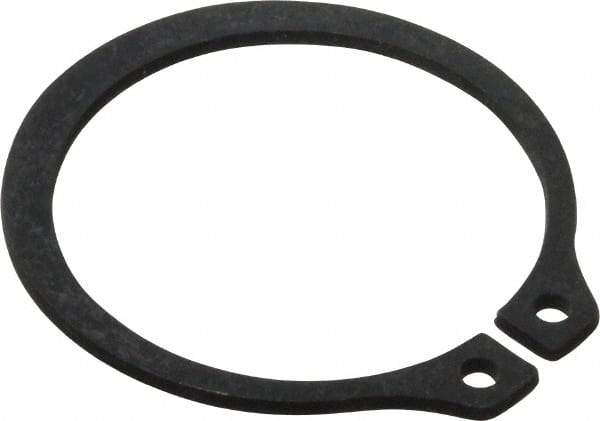 Value Collection - 1.118" Groove Diam, 1-3/16" Shaft Diam, Phosphate Spring Steel, Snap External Retaining Rings - 0.056" Groove Width, 0.05" Ring Thickness - Exact Industrial Supply
