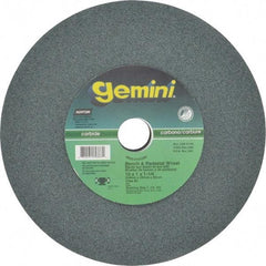 Norton - 80 Grit Silicon Carbide Bench & Pedestal Grinding Wheel - 10" Diam x 1-1/4" Hole x 1" Thick, 2485 Max RPM, Medium Grade - Exact Industrial Supply