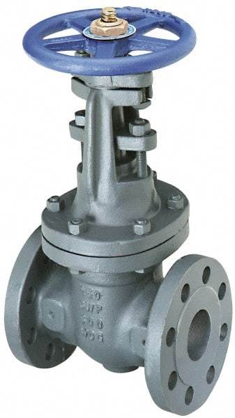 NIBCO - 5" Pipe, Class 250, Flanged Iron Solid Wedge OS & Y Gate Valve - 500 WOG, 250 WSP, Bolted Bonnet - Exact Industrial Supply