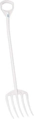 Vikan - Fork with 38" D-Grip Handle - 5 Tines, 10-1/2" Tine Length - Exact Industrial Supply