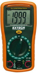 Extech - EX310, CAT III, 600 VAC/VDC, Digital Manual Ranging Multimeter - 200 mOhm, Measures Voltage, Current, Resistance - Exact Industrial Supply