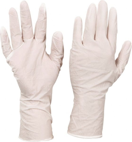 Disposable Gloves: Size X-Large, 5 mil, Nitrile Natural, 12″ Length, Textured Fingers, Static Dissipative