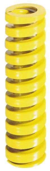 Dayton Lamina - 1-1/2" Hole Diam, 3/4" Rod Diam, 10" Free Length, Yellow Die Spring - 51.6 Lb Max Deflection, 2.5" Max Deflection, Extra Heavy Duty, Chromium Vanadium Steel - Exact Industrial Supply