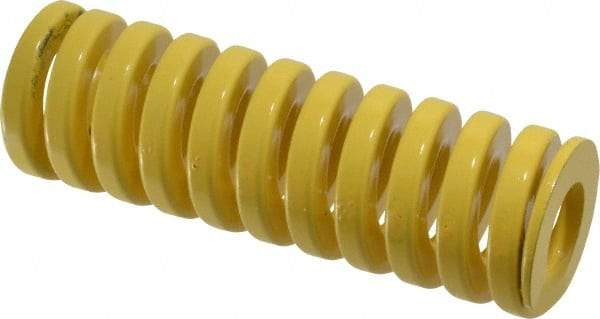 Dayton Lamina - 2" Hole Diam, 1" Rod Diam, 6" Free Length, Yellow Die Spring - 145 Lb Max Deflection, 1.5" Max Deflection, Extra Heavy Duty, Chromium Vanadium Steel - Exact Industrial Supply