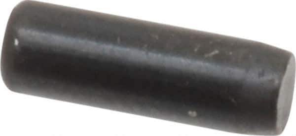 Holo-Krome - 1/8" Diam x 3/8" Pin Length Grade 8 Alloy Steel Standard Dowel Pin - Black Luster Finish, C 47-58 & C 60 (Surface) Hardness, 1 Beveled & 1 Rounded End - Exact Industrial Supply