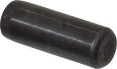 Holo-Krome - 3/16" Diam x 1/2" Pin Length Grade 8 Alloy Steel Standard Dowel Pin - Black Luster Finish, C 47-58 & C 60 (Surface) Hardness, 1 Beveled & 1 Rounded End - Exact Industrial Supply