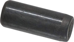 Holo-Krome - 1/4" Diam x 5/8" Pin Length Grade 8 Alloy Steel Standard Dowel Pin - Black Luster Finish, C 47-58 & C 60 (Surface) Hardness, 1 Beveled & 1 Rounded End - Exact Industrial Supply
