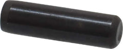 Holo-Krome - 1/4" Diam x 7/8" Pin Length Grade 8 Alloy Steel Standard Dowel Pin - Black Luster Finish, C 47-58 & C 60 (Surface) Hardness, 1 Beveled & 1 Rounded End - Exact Industrial Supply