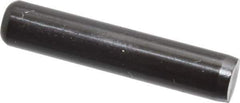 Holo-Krome - 1/4" Diam x 1-1/4" Pin Length Grade 8 Alloy Steel Standard Dowel Pin - Black Luster Finish, C 47-58 & C 60 (Surface) Hardness, 1 Beveled & 1 Rounded End - Exact Industrial Supply