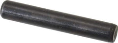 Holo-Krome - 1/4" Diam x 1-1/2" Pin Length Grade 8 Alloy Steel Standard Dowel Pin - Black Luster Finish, C 47-58 & C 60 (Surface) Hardness, 1 Beveled & 1 Rounded End - Exact Industrial Supply