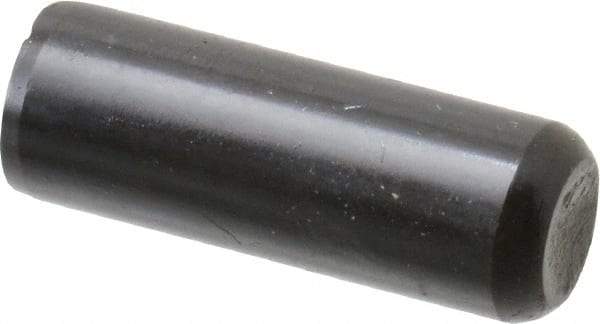 Holo-Krome - 5/16" Diam x 7/8" Pin Length Grade 8 Alloy Steel Standard Dowel Pin - Black Luster Finish, C 47-58 & C 60 (Surface) Hardness, 1 Beveled & 1 Rounded End - Exact Industrial Supply