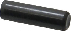 Holo-Krome - 3/8" Diam x 1-1/4" Pin Length Grade 8 Alloy Steel Standard Dowel Pin - Black Luster Finish, C 47-58 & C 60 (Surface) Hardness, 1 Beveled & 1 Rounded End - Exact Industrial Supply